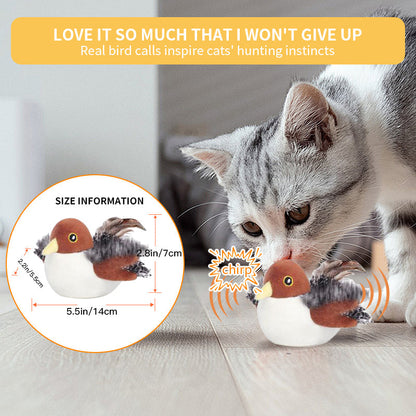 Bravixu Interactive Chirping Bird Cat Toy