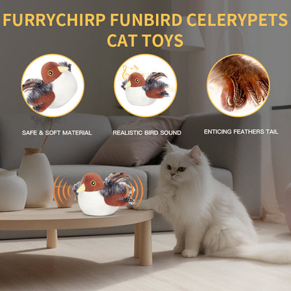 Bravixu Interactive Chirping Bird Cat Toy