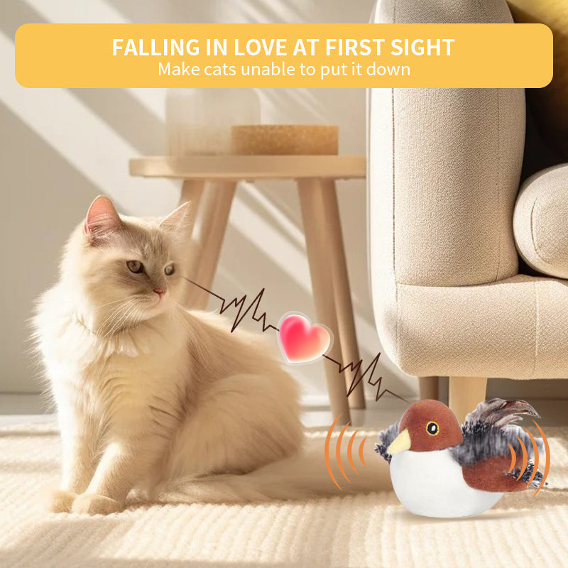 Bravixu Interactive Chirping Bird Cat Toy
