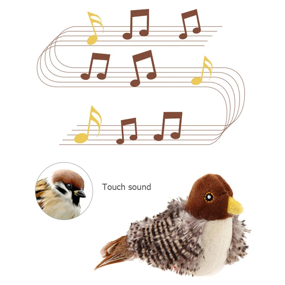 Bravixu Interactive Chirping Bird Cat Toy